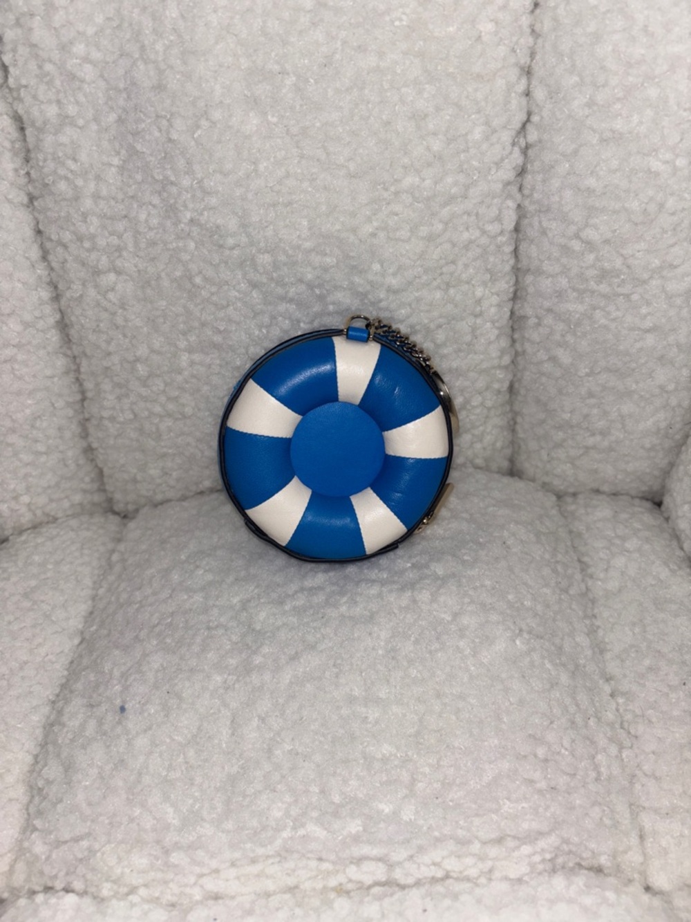 kate spade Blue and White Striped AirPod Case